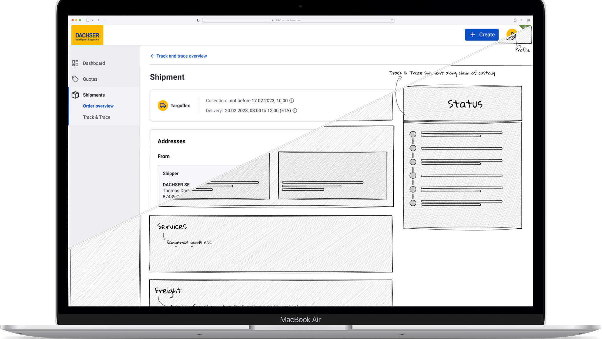 From concept to platform: the interface of the new DACHSER platform